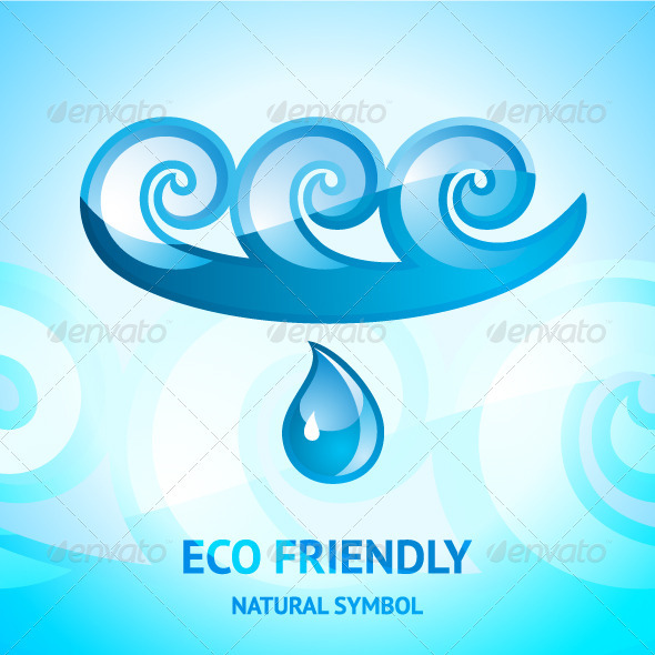 Water Natural Symbol - Decorative Symbols Decorative
