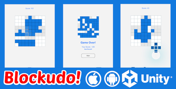 Blockudo | Tile and Block Puzzle | Unity Game For Android And iOS And WebGL