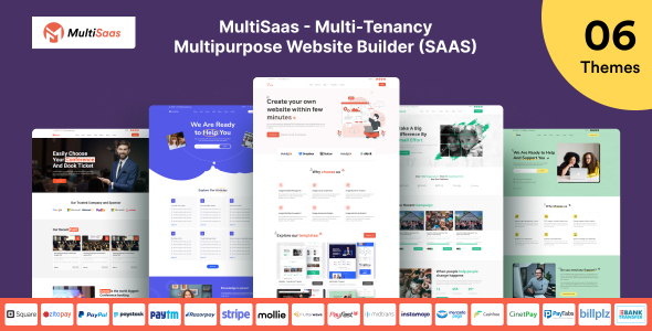 MultiSaas  MultiTenancy Multipurpose Website Builder (Saas)