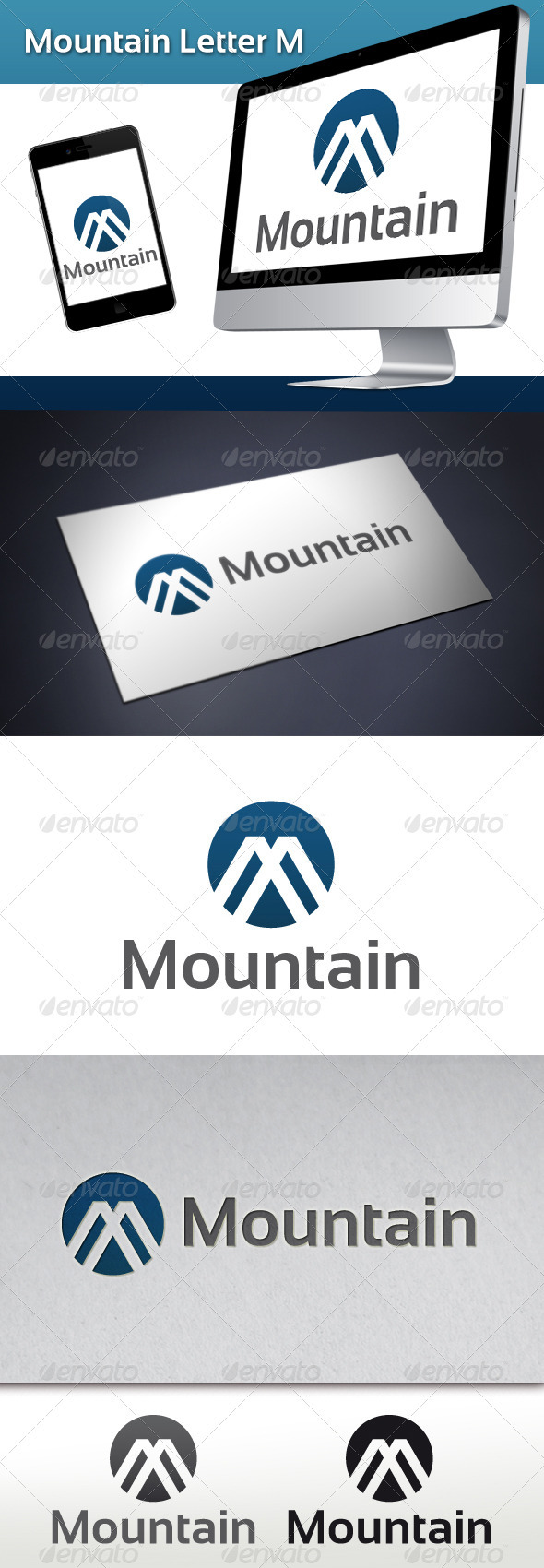 Mountain Letter M Logo - Abstract Logo Templates
