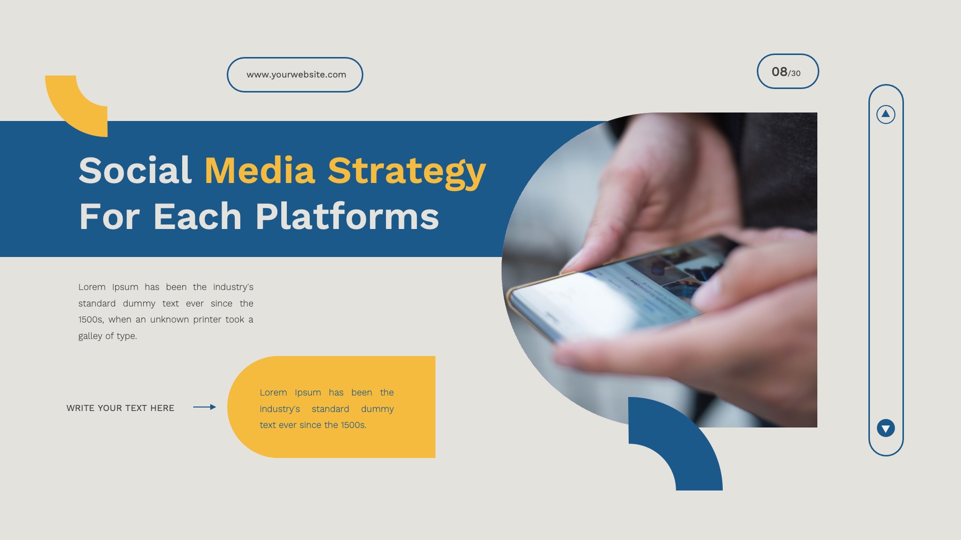 Social Media Strategy PowerPoint Template, Presentation Templates ...