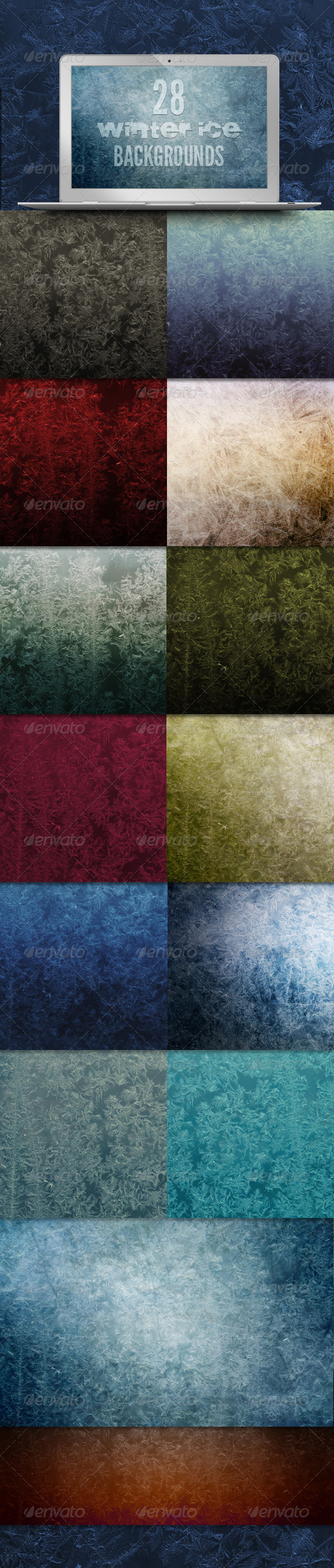 28 Winter Ice Backgrounds - Abstract Backgrounds