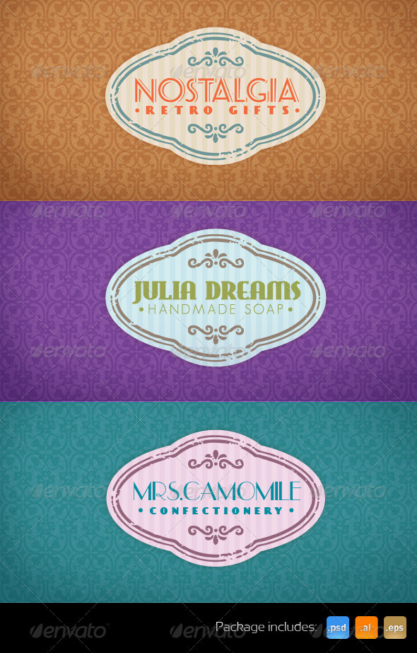 Nostalgia Retro Gifts Vintage Creative Logo - Nature Logo Templates