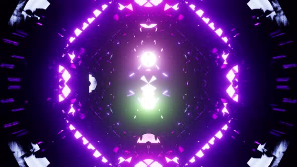 Vj Loop Of The Crystal Mirrored Blue And Purple Equalizer Music Show 4K