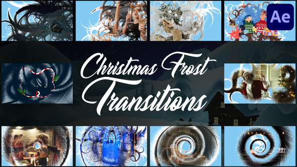Christmas Frost Transitions for After Effects