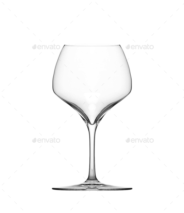 Empty wine glass. isolated - Stock Photo - Images