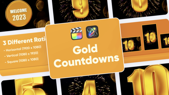 Gold Countdown For Final Cut Pro X