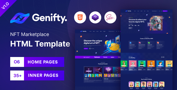 Genifty - NFT Marketplace HTML Template