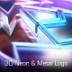 Neon And Metal Logo Intro - VideoHive Item for Sale