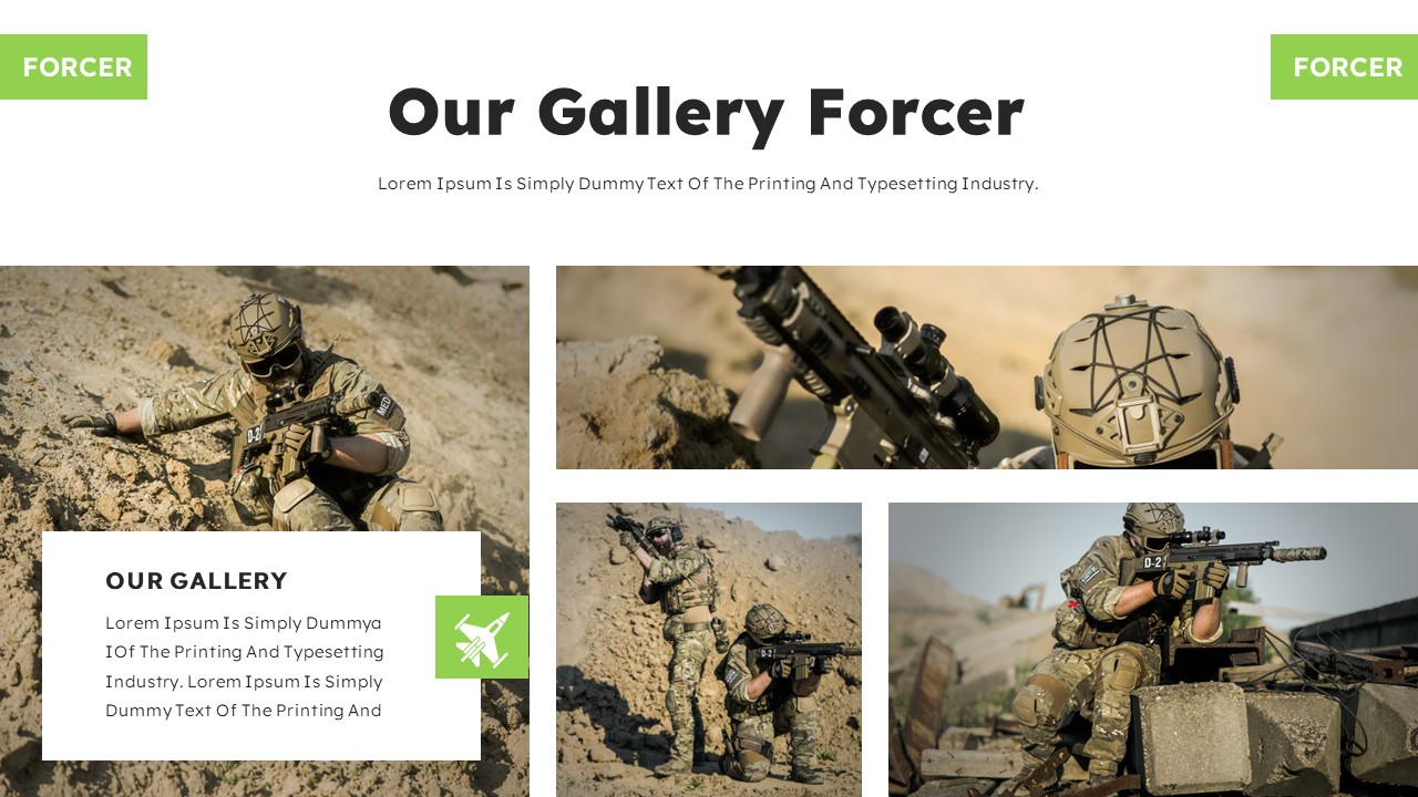 Forcer - Military & Army Powerpoint Template, Presentation Templates