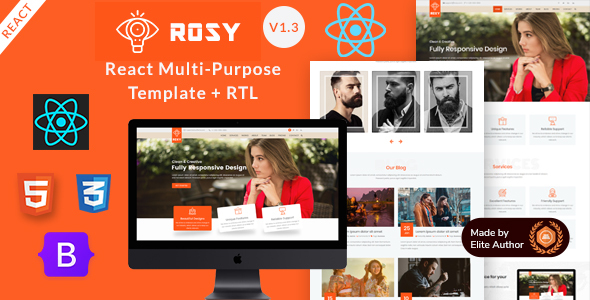 Wondrous Rosy | React Multi-Purpose Template