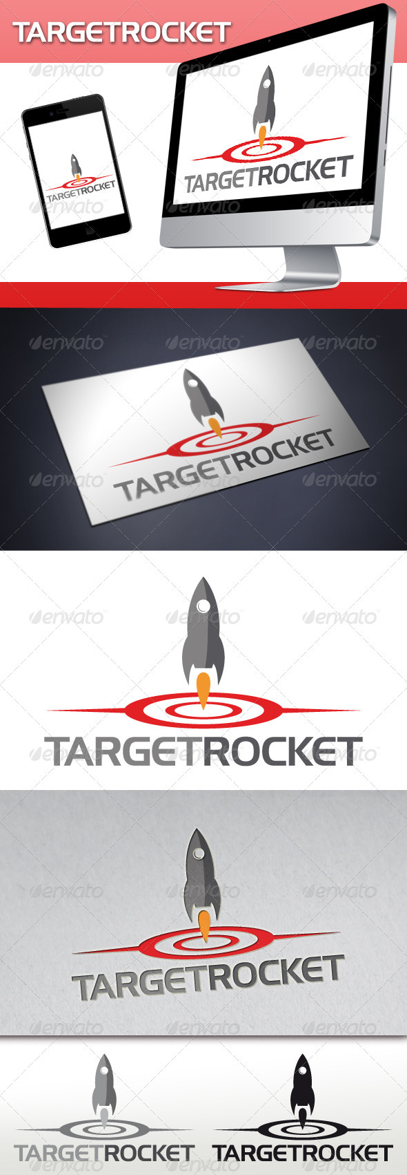 Target Rocket Logo - Objects Logo Templates