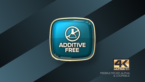 Additive Free Rotating Badge 4K Looping Design Element