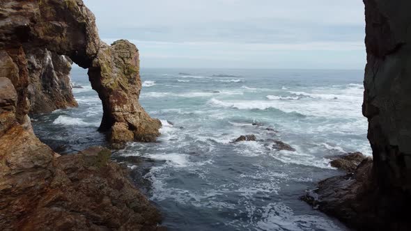 cape with rocks on the ocean shore