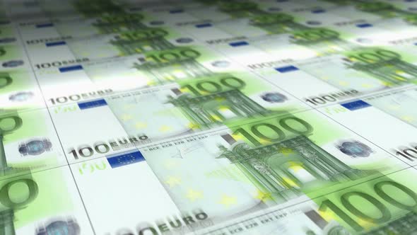 Euro money sheet printing seamless loop alt