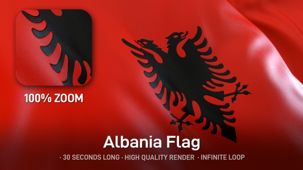 Albania Flag alt
