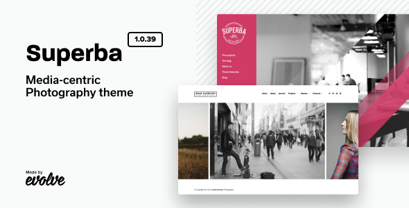 Superba: Media-centric Photography WordPress Theme