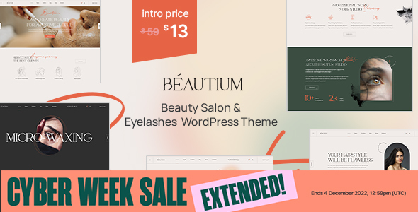 Beautium | Beauty Salon & Eyelashes Studio WordPress Theme