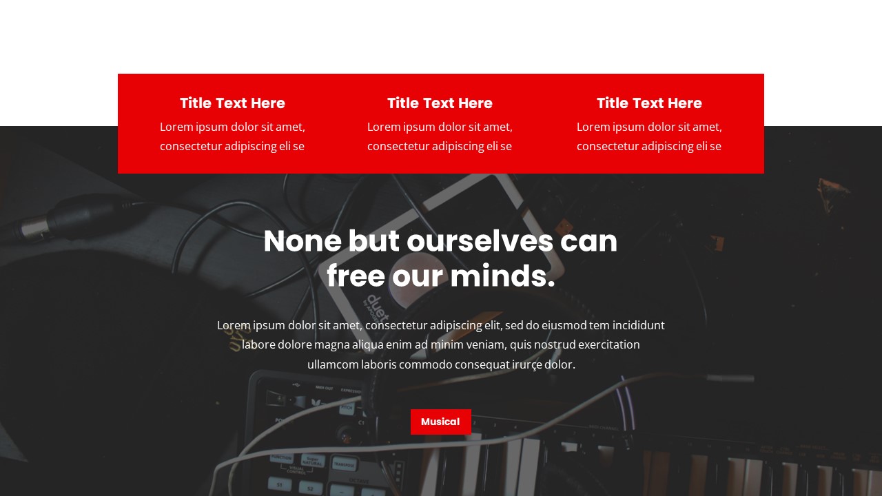 Musical - Music Studio Google Slides Template, Presentation Templates