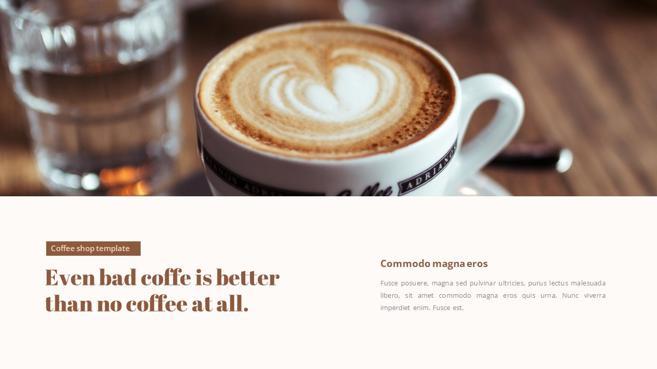 Ngoofay - Coffee & Cafe Shop Keynote Template, Presentation Templates