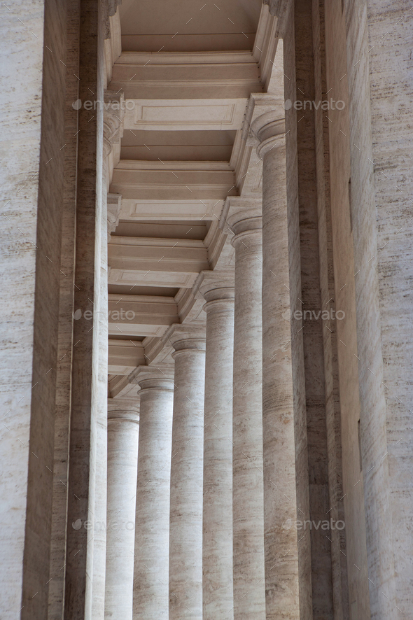 Italian stone architecture in Vatican - Stock Photo - Images