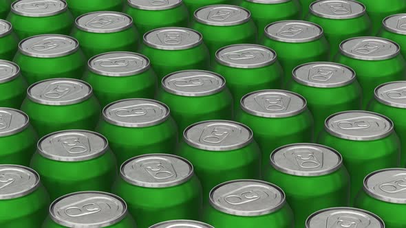 Endless Green Aluminum 3D Soda Cans