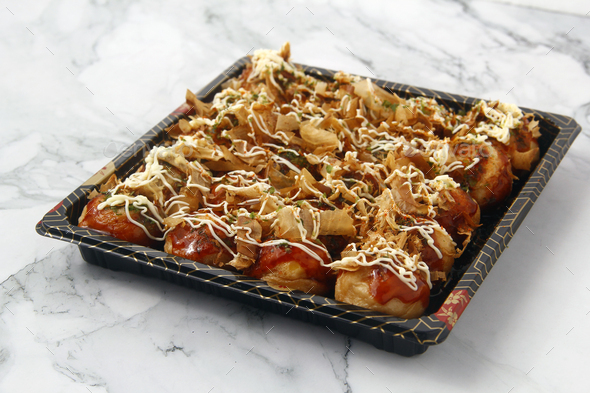 Freshly cooked Takoyaki balls Stock Photo by junpinzon | PhotoDune