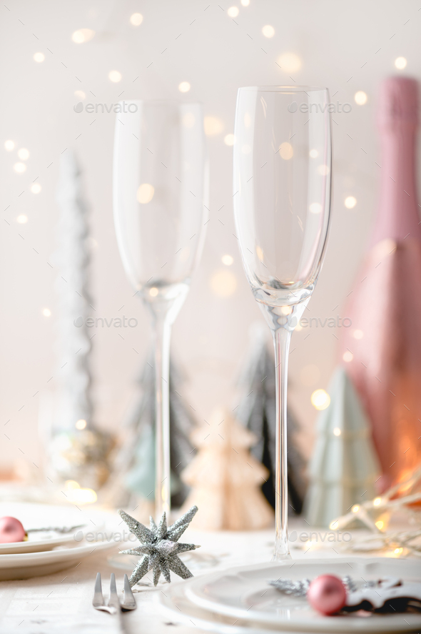 Christmas table settings - Stock Photo - Images