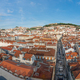 Panoramic aerial view of Lisbon city Sao Jorge Castle and Rossio Square - Lisbon, Portugal - PhotoDune Item for Sale