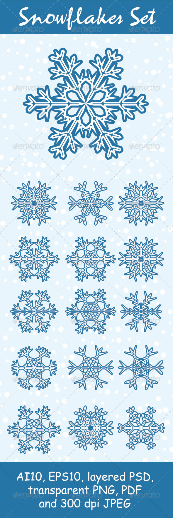 Snowflakes Set - Decorative Symbols Decorative
