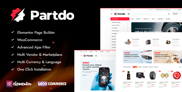 Partdo  Auto Parts and Tools Shop WooCommerce Theme