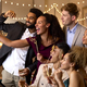 Group Of Friends Posing For Selfie Around Piano Celebrating At New Year Party Together - PhotoDune Item for Sale