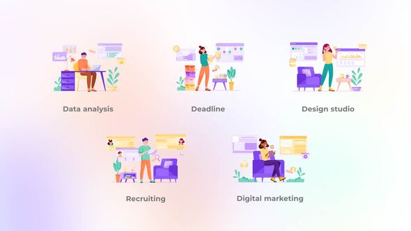 Digital marketing - Purple concept