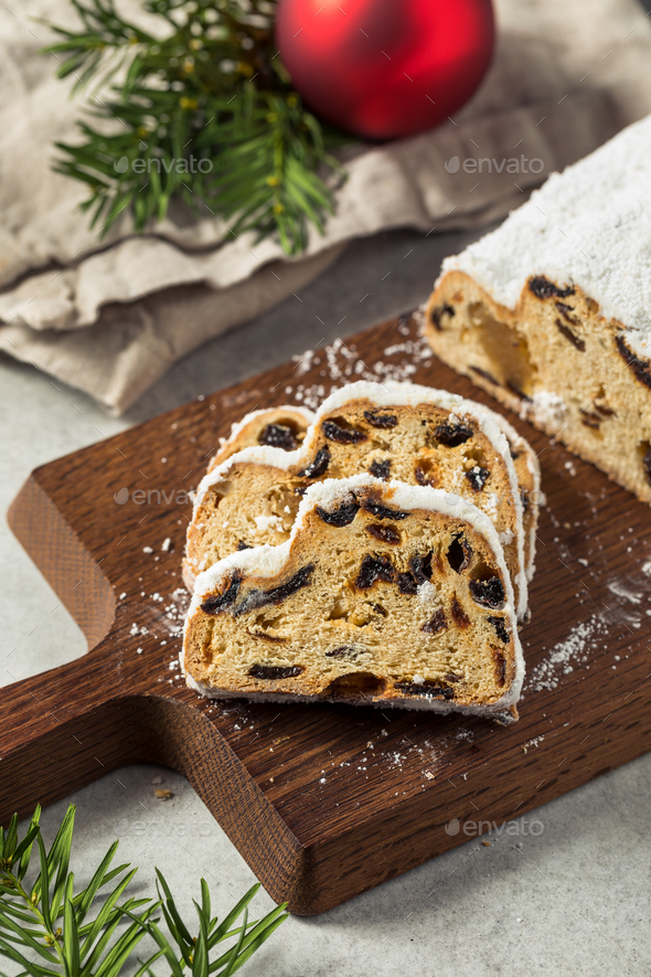 Homemade Christmas Stollen Bread - Stock Photo - Images