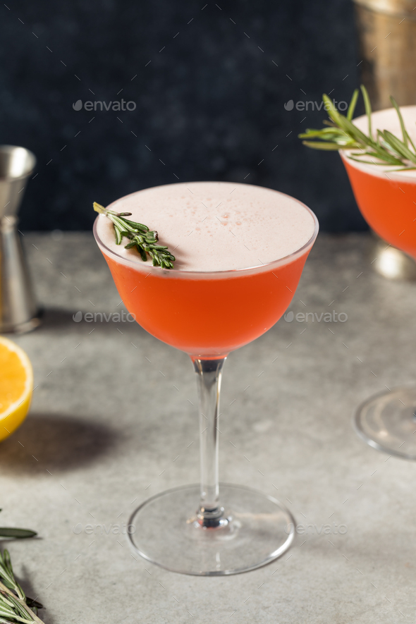 Boozy Refreshing Winter Sour Cocktail - Stock Photo - Images