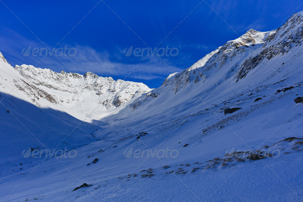 winter mountain landscape  - Stock Photo - Images