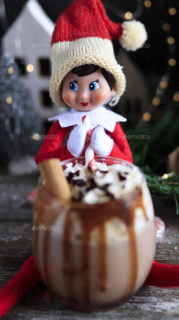 elf on the shelf  - Stock Photo - Images
