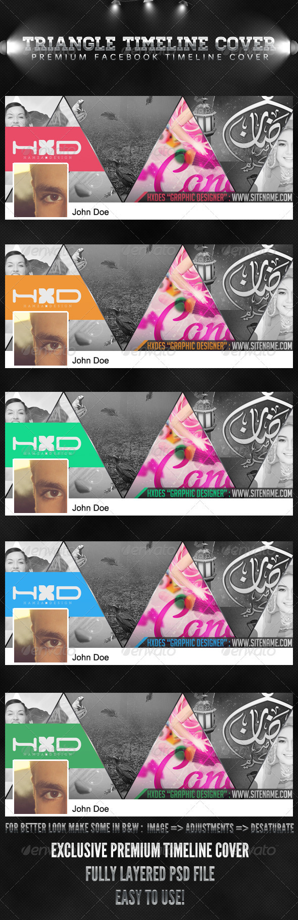 Triangle Timeline Cover - Facebook Timeline Covers Social Media