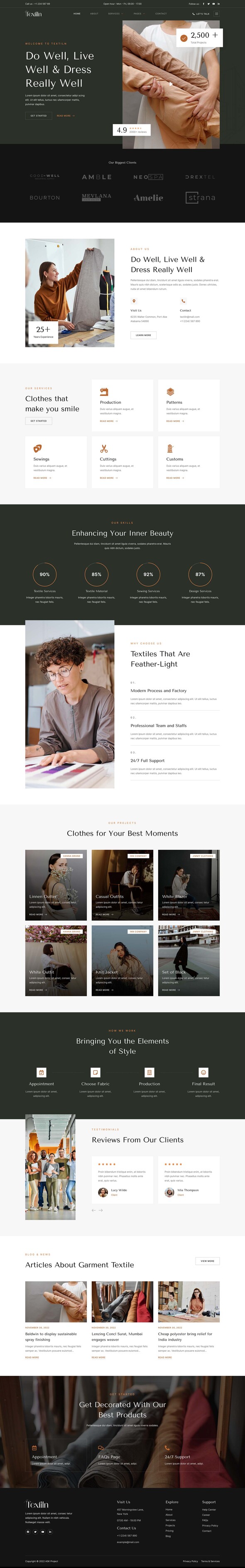 Textiln - Textile & Garment Industry Elementor Template Kit