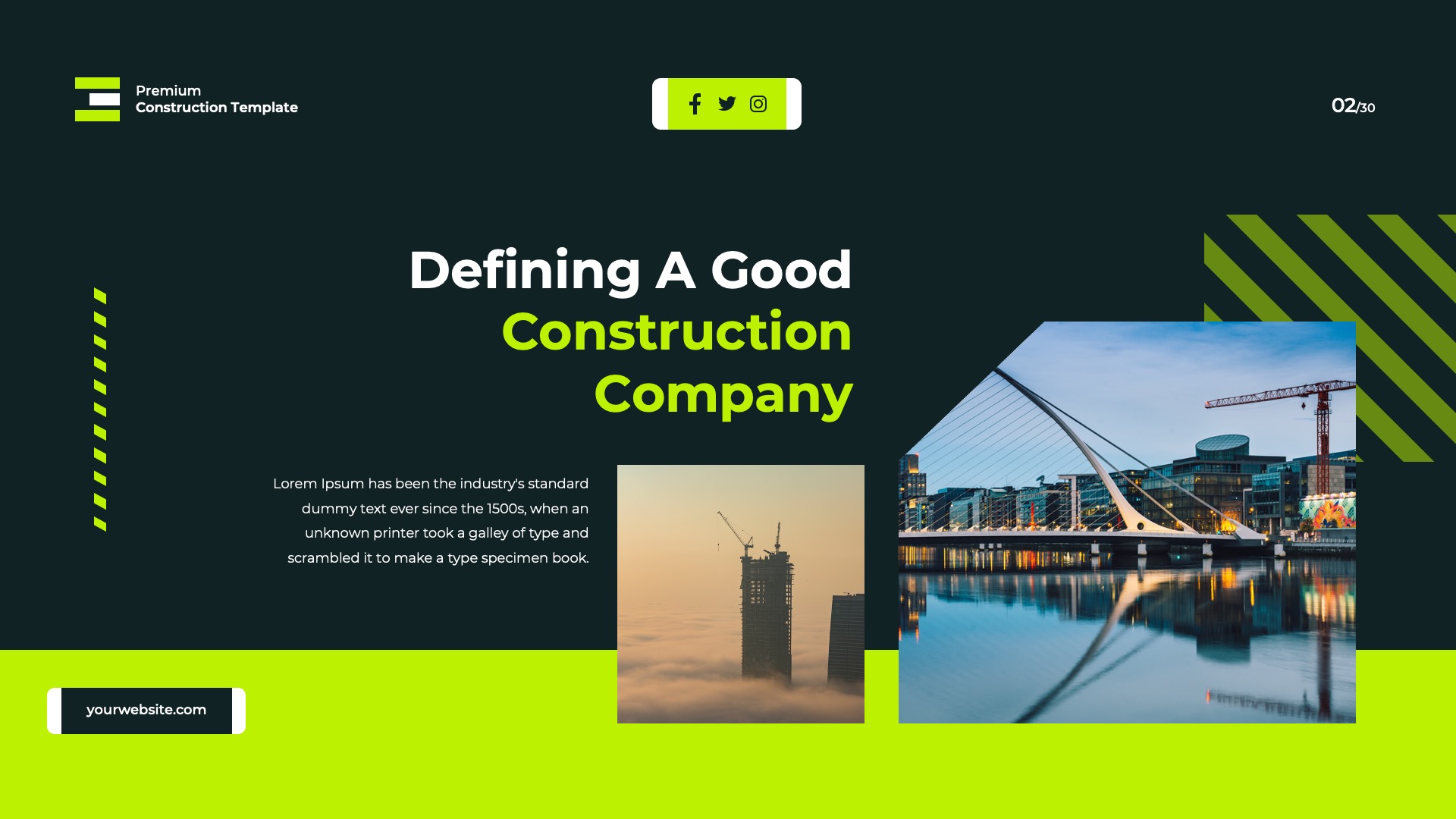 Construction PowerPoint Template, Presentation Templates | GraphicRiver
