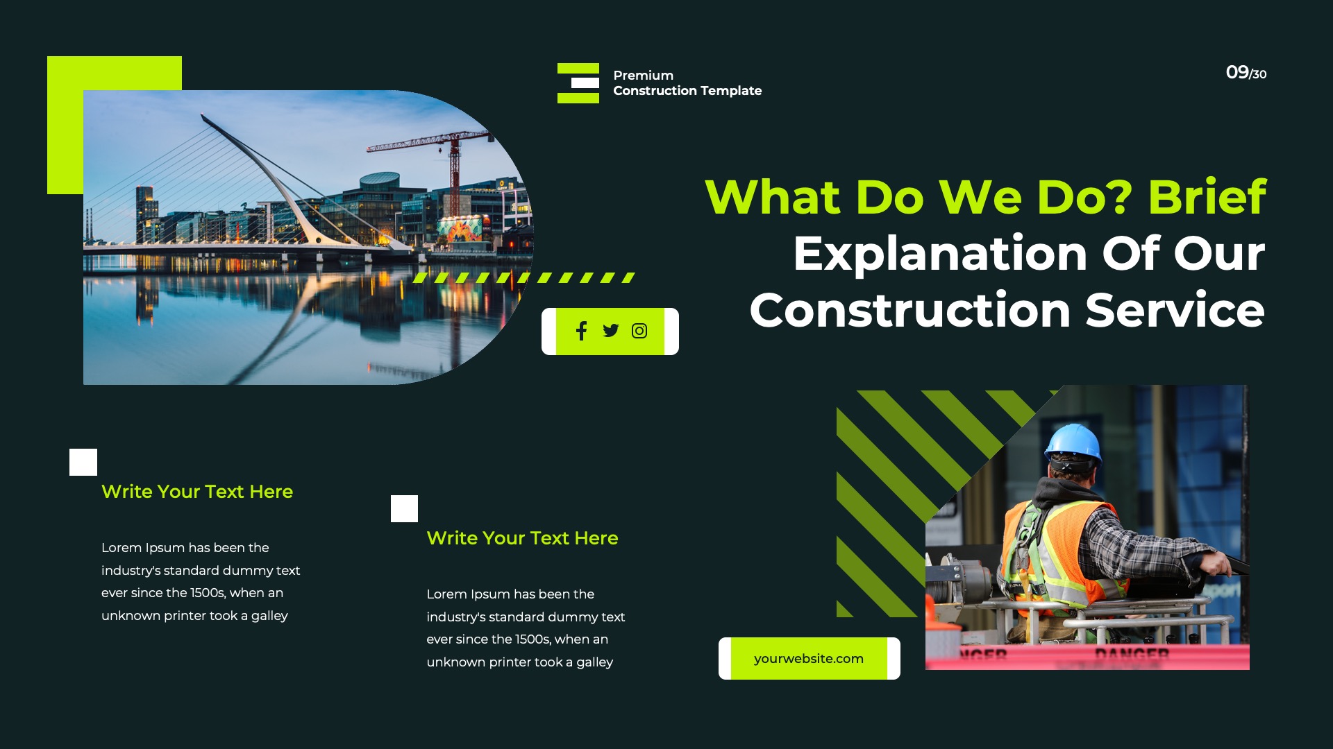 Construction PowerPoint Template, Presentation Templates | GraphicRiver