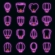 Floating Lantern Icons Set Vector Neon, Vectors | GraphicRiver