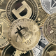 Cryptocurrency coins background - PhotoDune Item for Sale