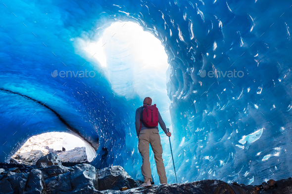Ice cave - Stock Photo - Images