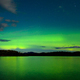 Yukon Lake Laberge reflected Aurora borealis Canada - PhotoDune Item for Sale