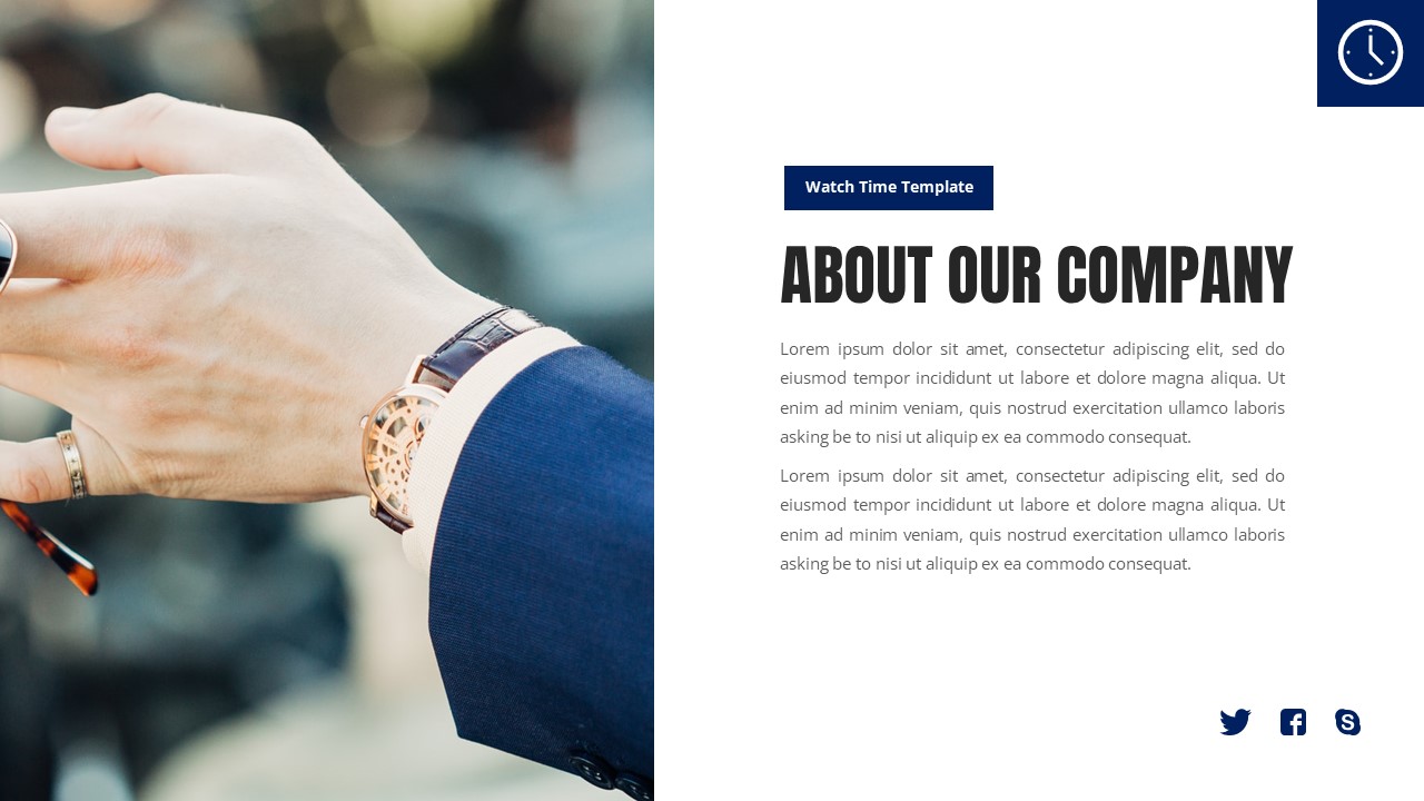 Wacth Time Fashion Accessories Powerpoint Template, Presentation