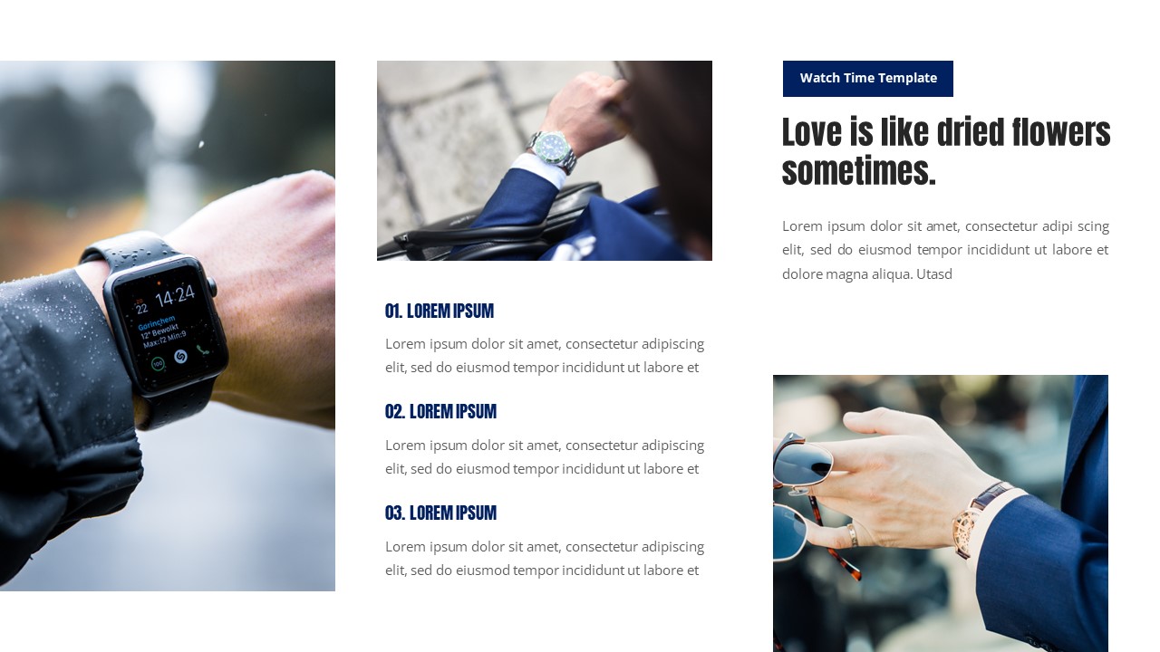 Wacth Time Fashion Accessories Powerpoint Template, Presentation