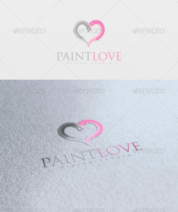 Paint Love Logo - Vector Abstract