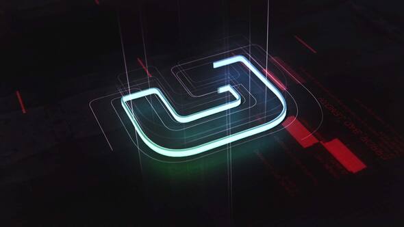 Cyberpunk Logo Animation Video Displays template preview