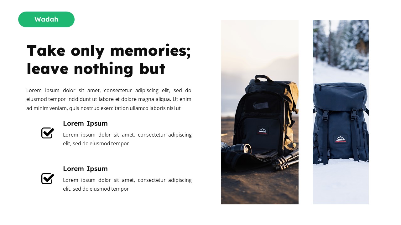 Wadah - Backpack Powerpoint Template, Presentation Templates | GraphicRiver